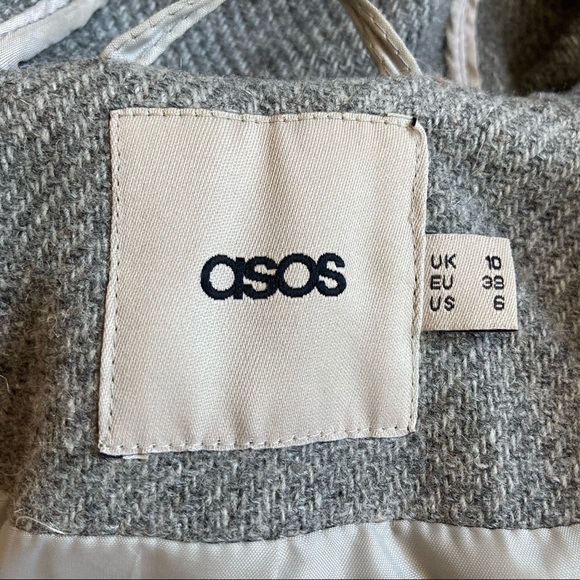 ASOS grey duffle coat with hood - Picture 6 of 10